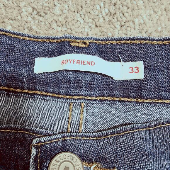 Levis Boyfriend Jeans Women's 33 High Waisted Baggy Look Loose Relaxed Fit 90s - Picture 10 of 12